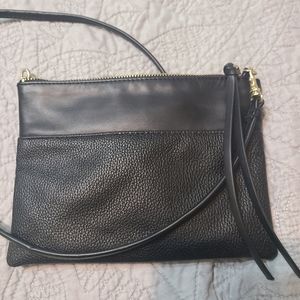 EUC H&M Small Black Faux Leather Crossbody Handbag
